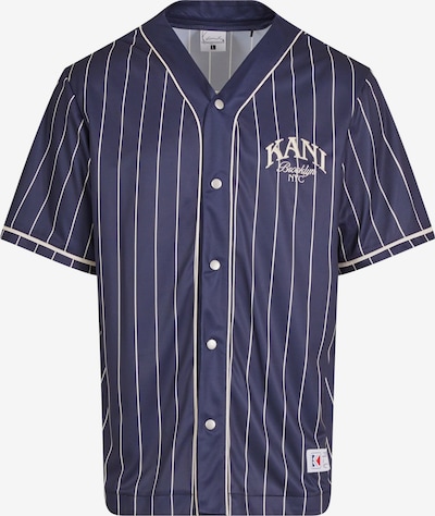 Marškinėliai iš Karl Kani, spalva – tamsiai mėlyna jūros spalva / balta, Prekių apžvalga