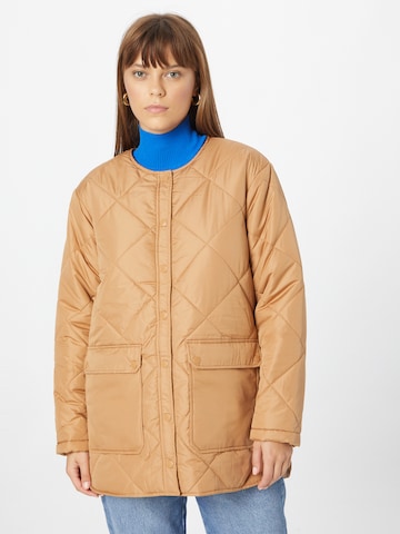 PIECES Between-Season Jacket 'KEY' in Brown: front