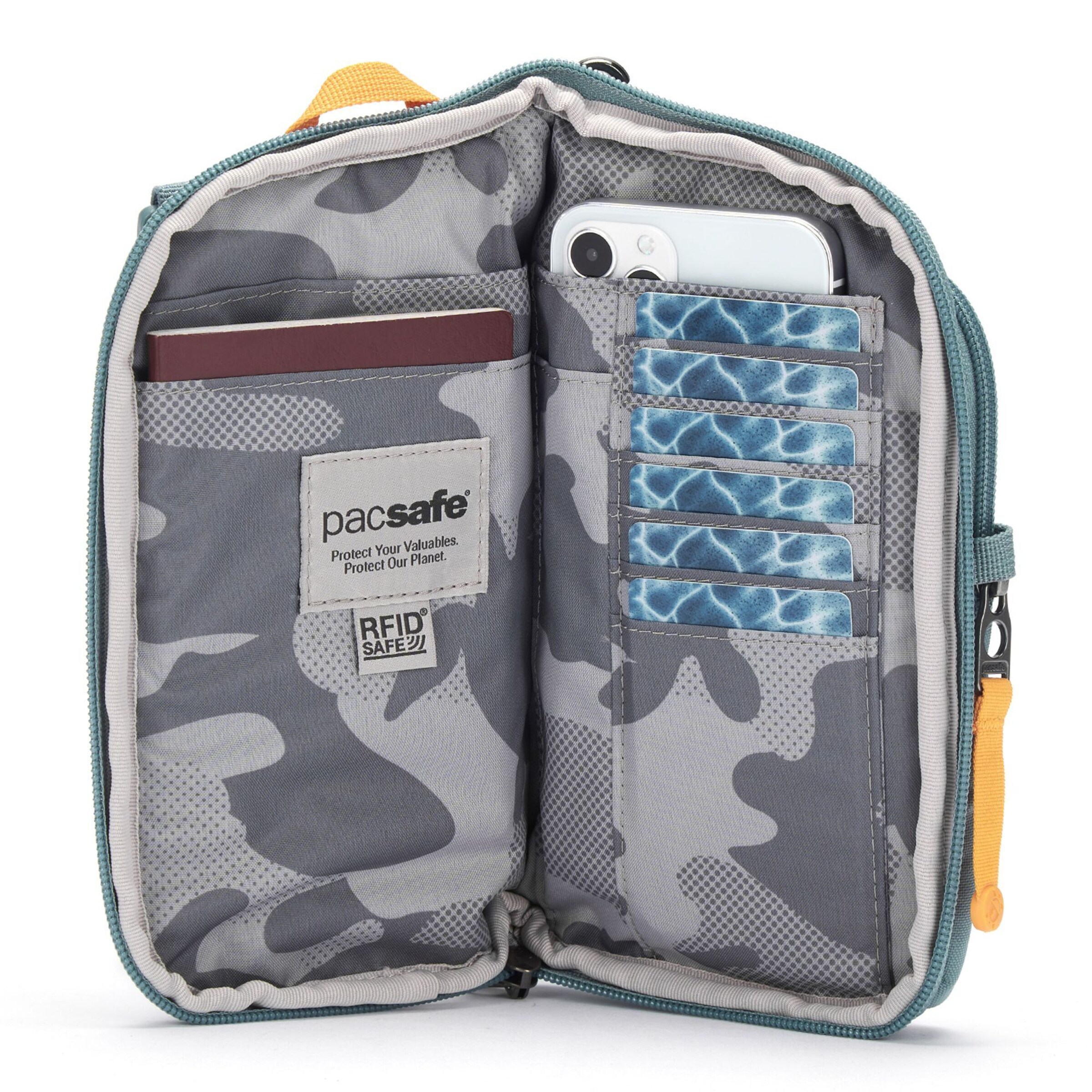 Sac à bandoulière 'GO anti-theft Tech Mini Bag' Pacsafe en bleu