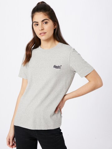 T-shirt 'Classic' Superdry en gris : devant