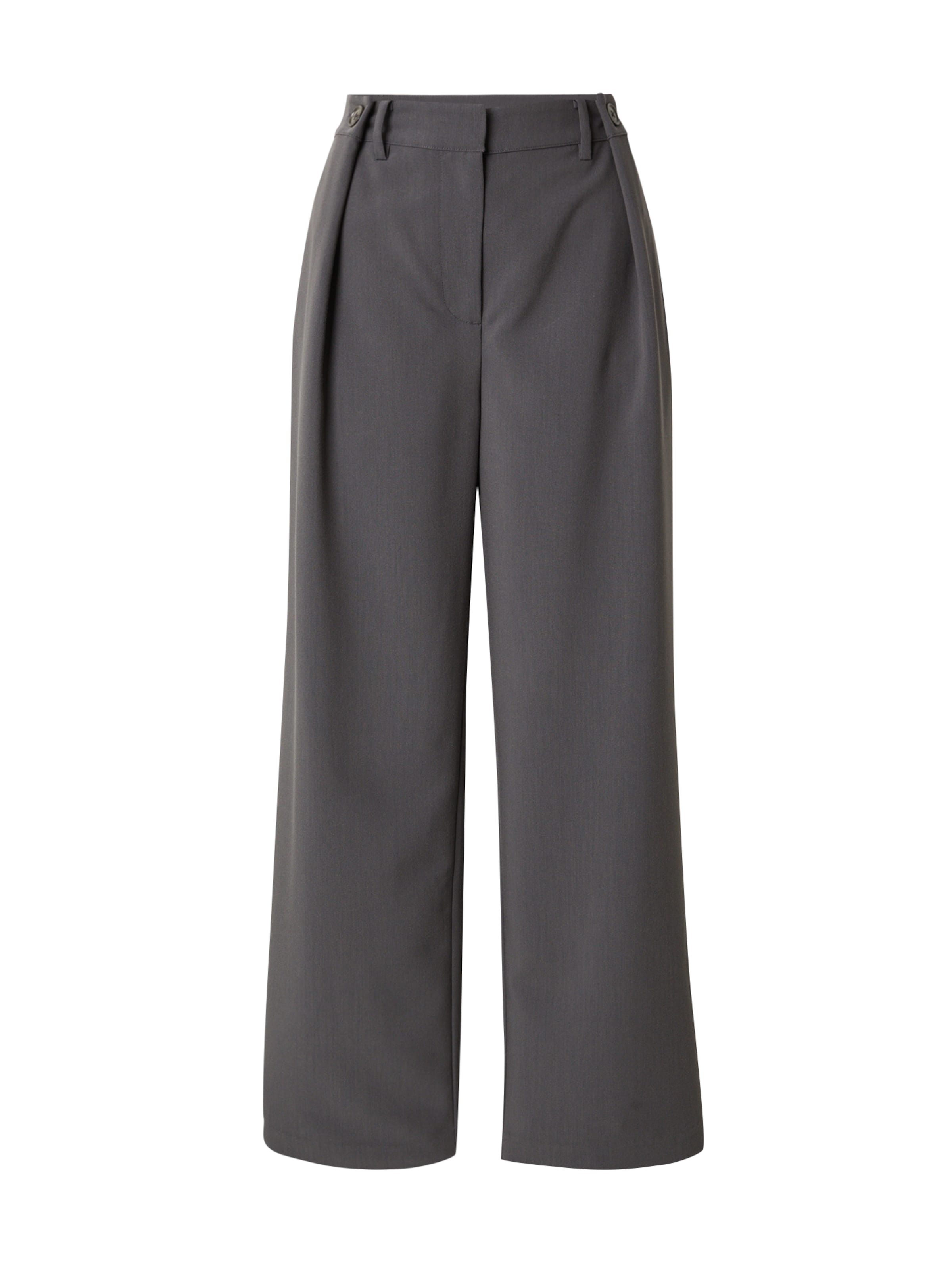 Wide leg Pantaloni con pieghe 'Frauke' di LeGer by Lena Gercke in grigio: frontale