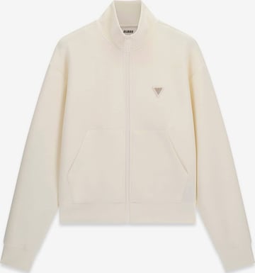 GUESS Sportsweatjacke in Beige: Vorderseite