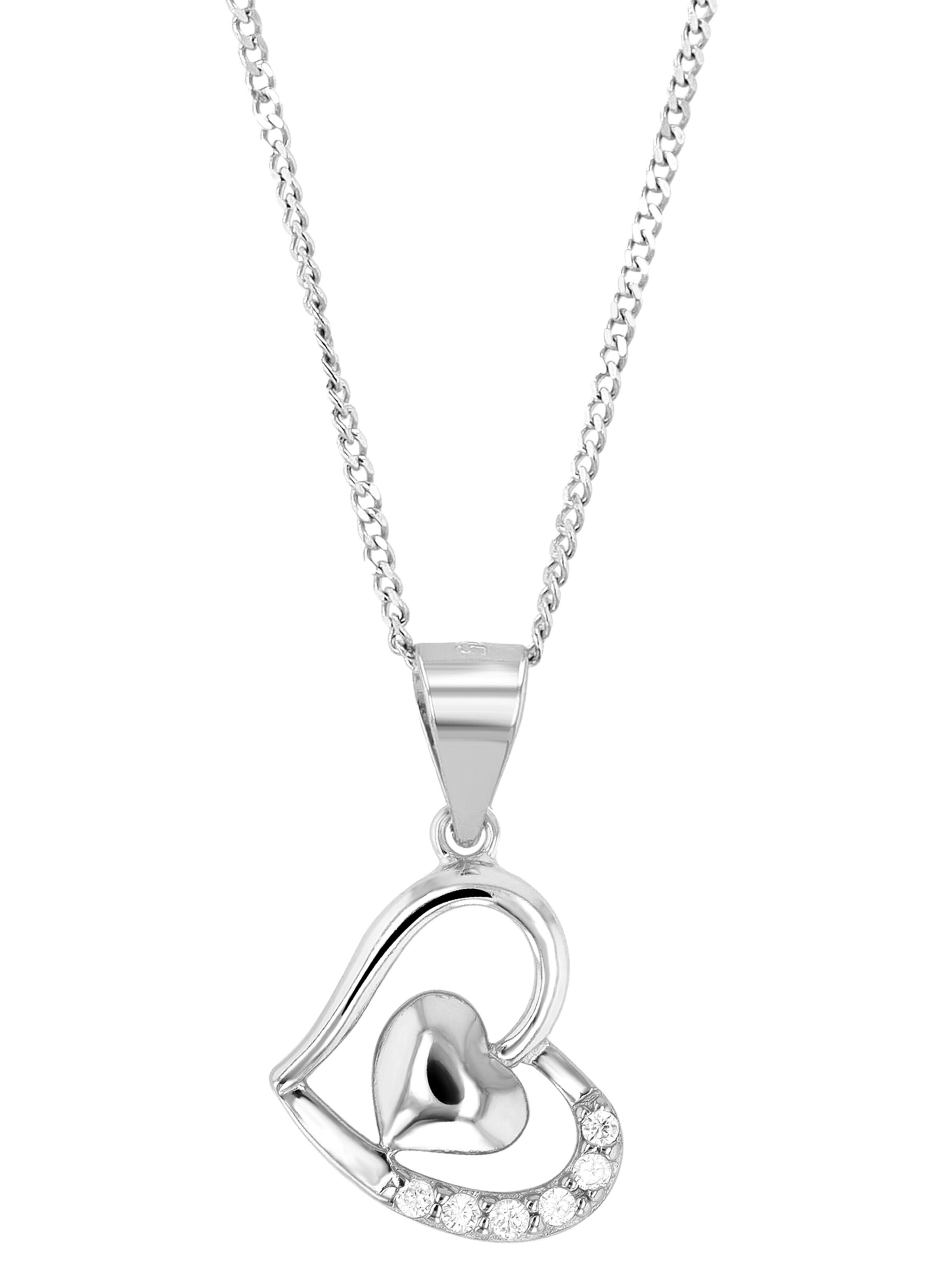 Akzent Pendant '"Banja" aus 925 Sterlingsilber, rhodiniert, langlebig' in Silver
