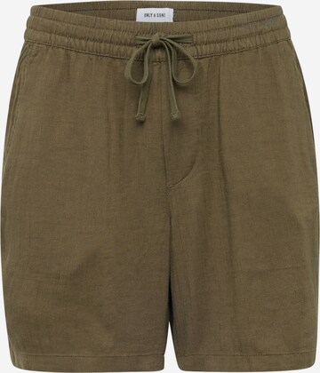 Regular Pantalon 'TEL' Only & Sons en vert : devant