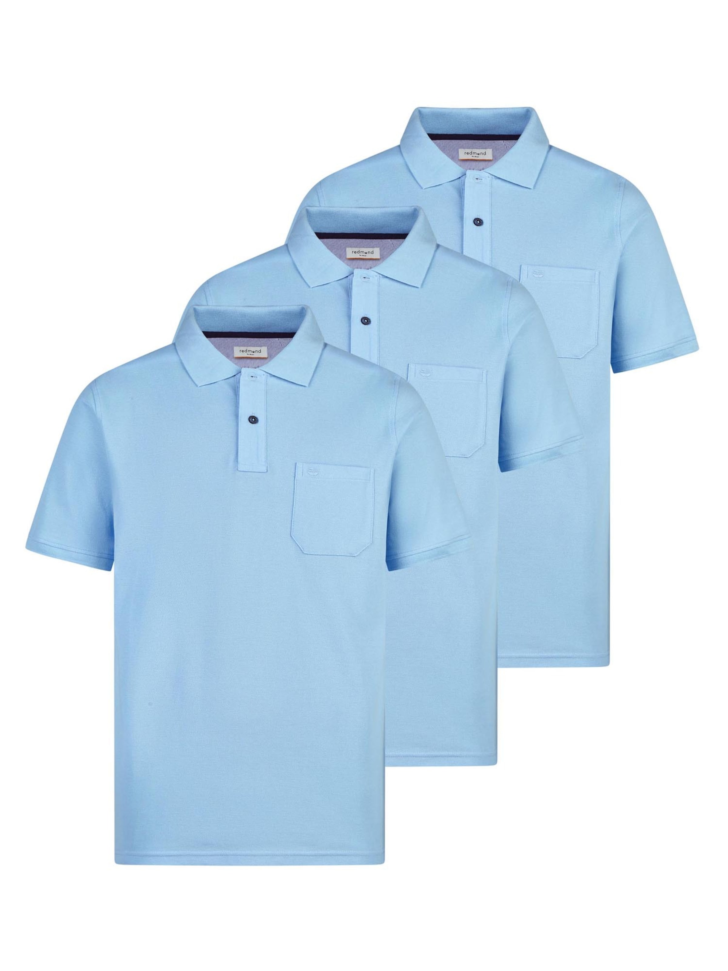 redmond Shirt 'Basic'‌ in Blau: Vorderseite