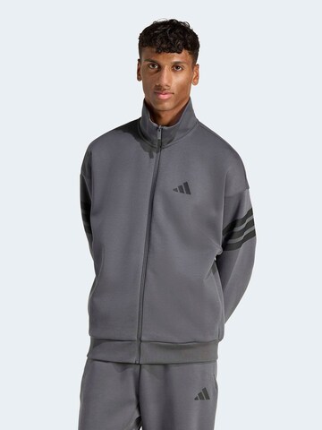 ADIDAS SPORTSWEAR Športová mikina so zipsom - Sivá: predná strana