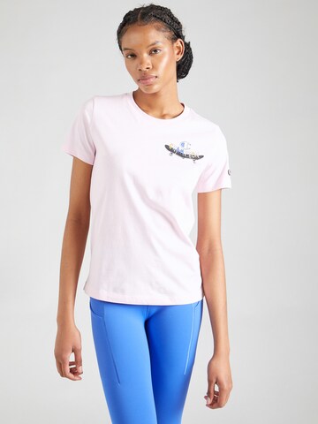 Champion Authentic Athletic Apparel - Camisa em rosa: frente