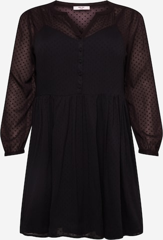 Robe-chemise 'Payton' ABOUT YOU Curvy en noir : devant