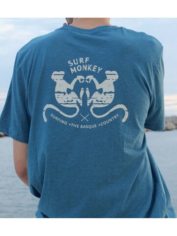T-Shirt Surf Monkey en bleu