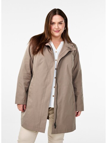 Zizzi Between-seasons parka 'CASHELBY' in Brown