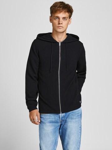 Vestes en maille 'JJEHill' JACK & JONES en noir : devant