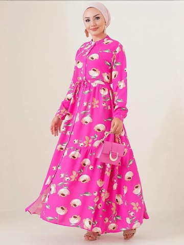 Bigdart - Vestidos camiseiros em rosa: frente