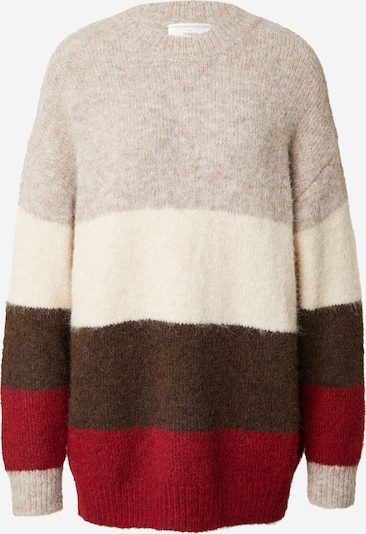 Megztinis iš Guido Maria Kretschmer Women, spalva – marga smėlio spalva / tamsiai ruda / tamsiai raudona / vilnos balta, Prekių apžvalga
