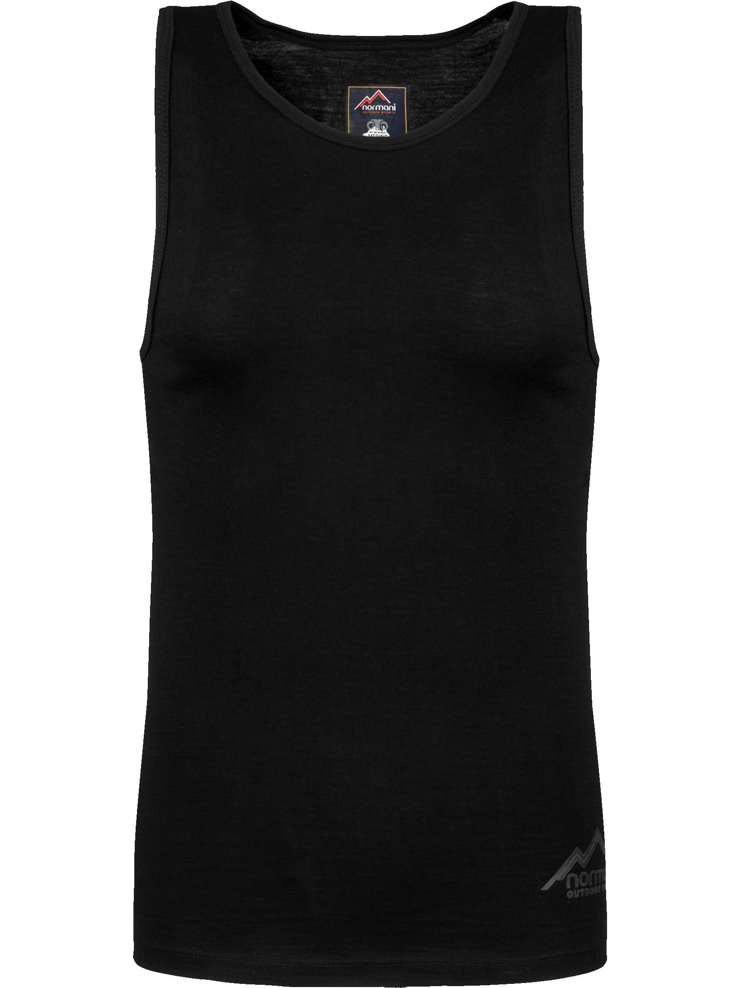 normani Unterhemd 'Alice Springs' in Schwarz: Vorderseite