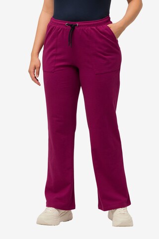 Loosefit Pantalon Ulla Popken en rouge : devant