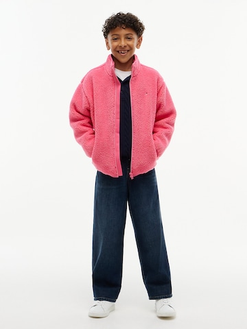 TOMMY HILFIGER Fleece jas in Roze