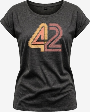 MAKAYA Shirt '42 The Answer' in Grey: front