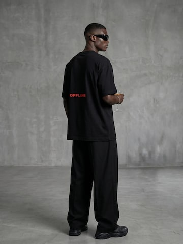 QWX2 Shirt 'OFFLINE' in Beige
