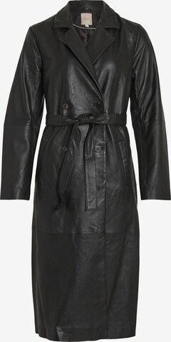 VILA ROUGE Between-Seasons Coat in Black: front