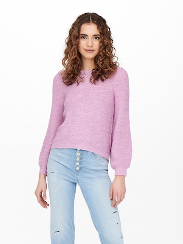 ONLY Sweater 'GEENA' in Purple: front