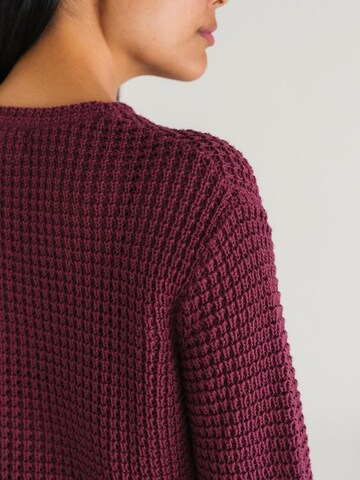 Twothirds Sweater 'Teresa - Dark Cranberry' in Red