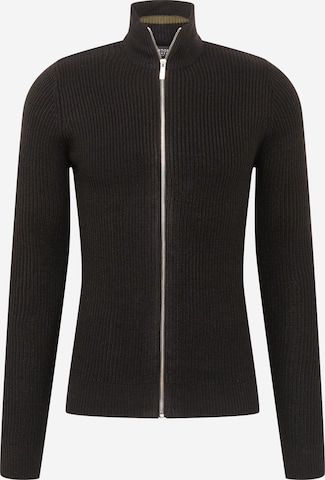 BURTON MENSWEAR LONDON Regular fit Knit cardigan in Black: front