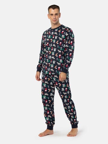 PANTONECLO Pajamas long 'Pantoneclo Men’s Pajama Set' in Mixed colours