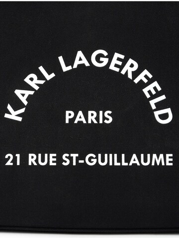 Karl Lagerfeld Nakupovalna torba 'Karl Lagerfeld Cabas Convertible Coton Noir' | črna barva