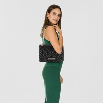 Borsa a tracolla di Love Moschino in nero: frontale