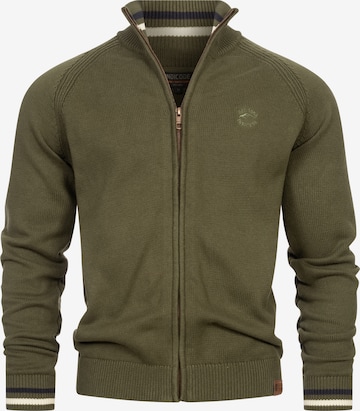 INDICODE JEANS Strickjacke 'Arutemia' in Grün: Vorderseite