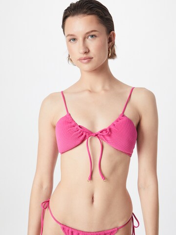 Seafolly Triangle Bikini top in Pink: front