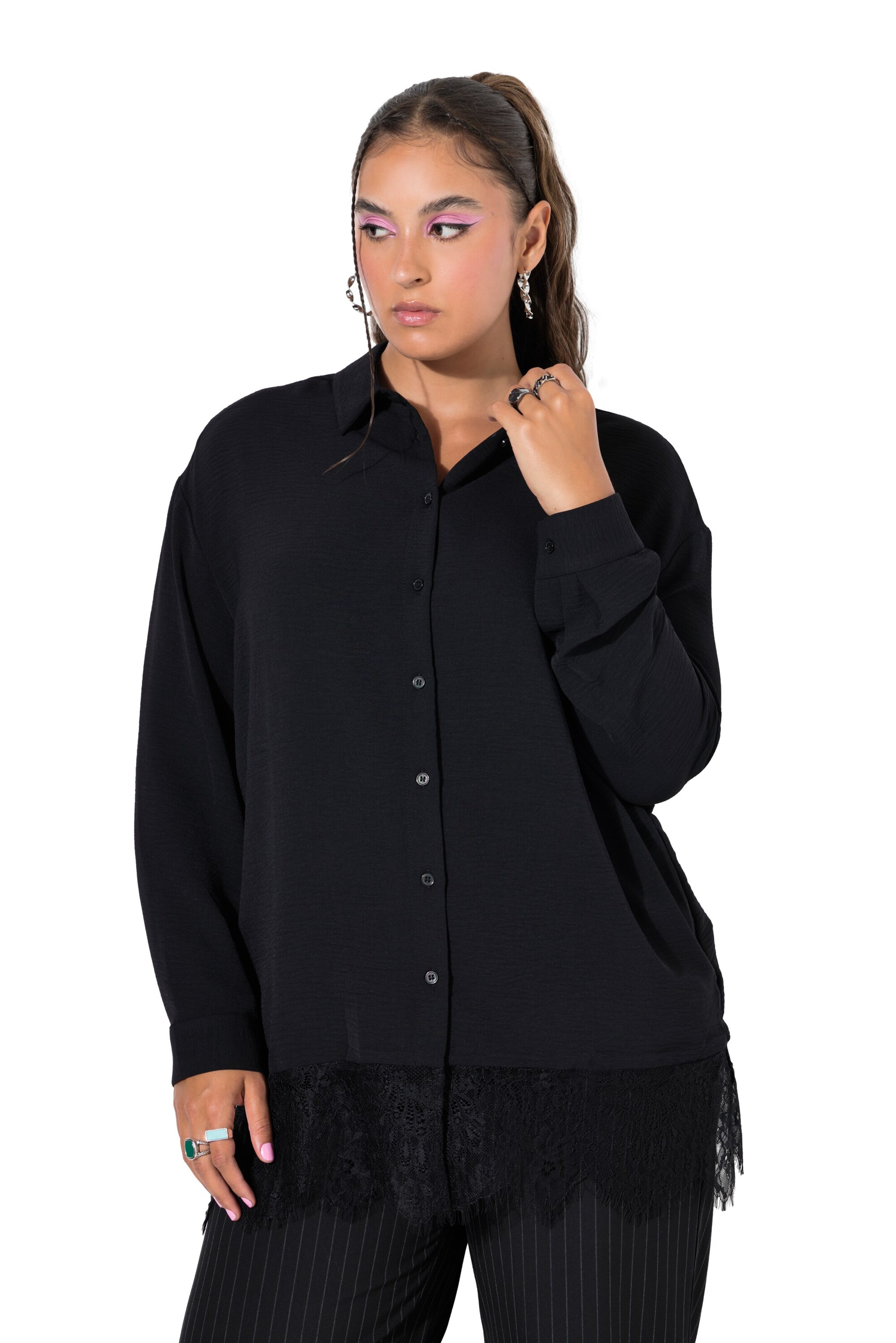 Studio Untold Bluse in Schwarz: Vorderseite