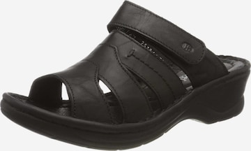 JOSEF SEIBEL Pantolette 'Catalonia' in Schwarz: predná strana