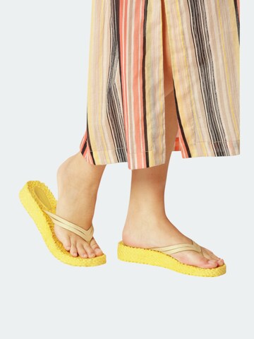 ILSE JACOBSEN T-bar sandals 'Cheerful 13' in Yellow