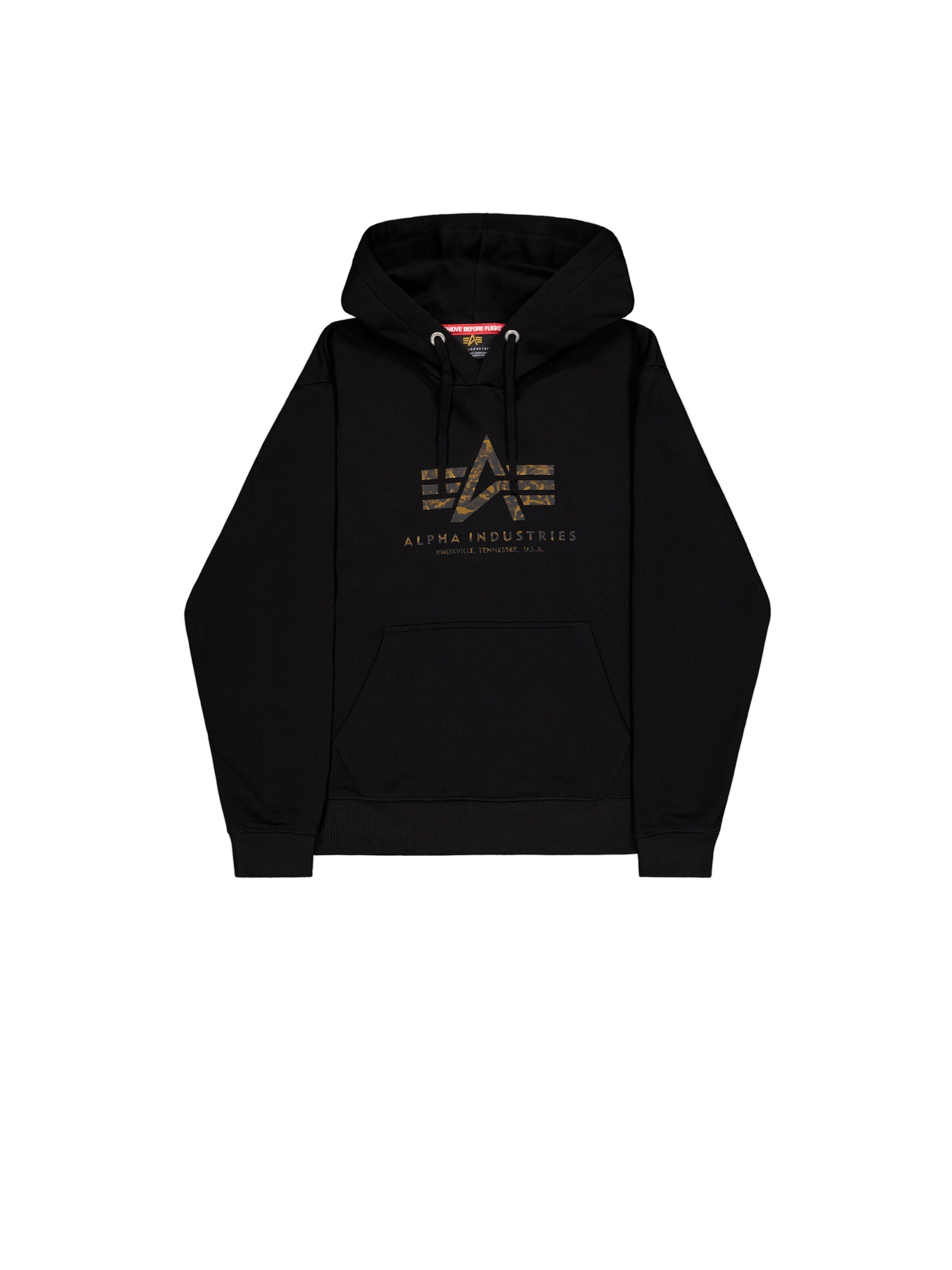 ALPHA INDUSTRIESSweater majica - crna boja: prednji dio