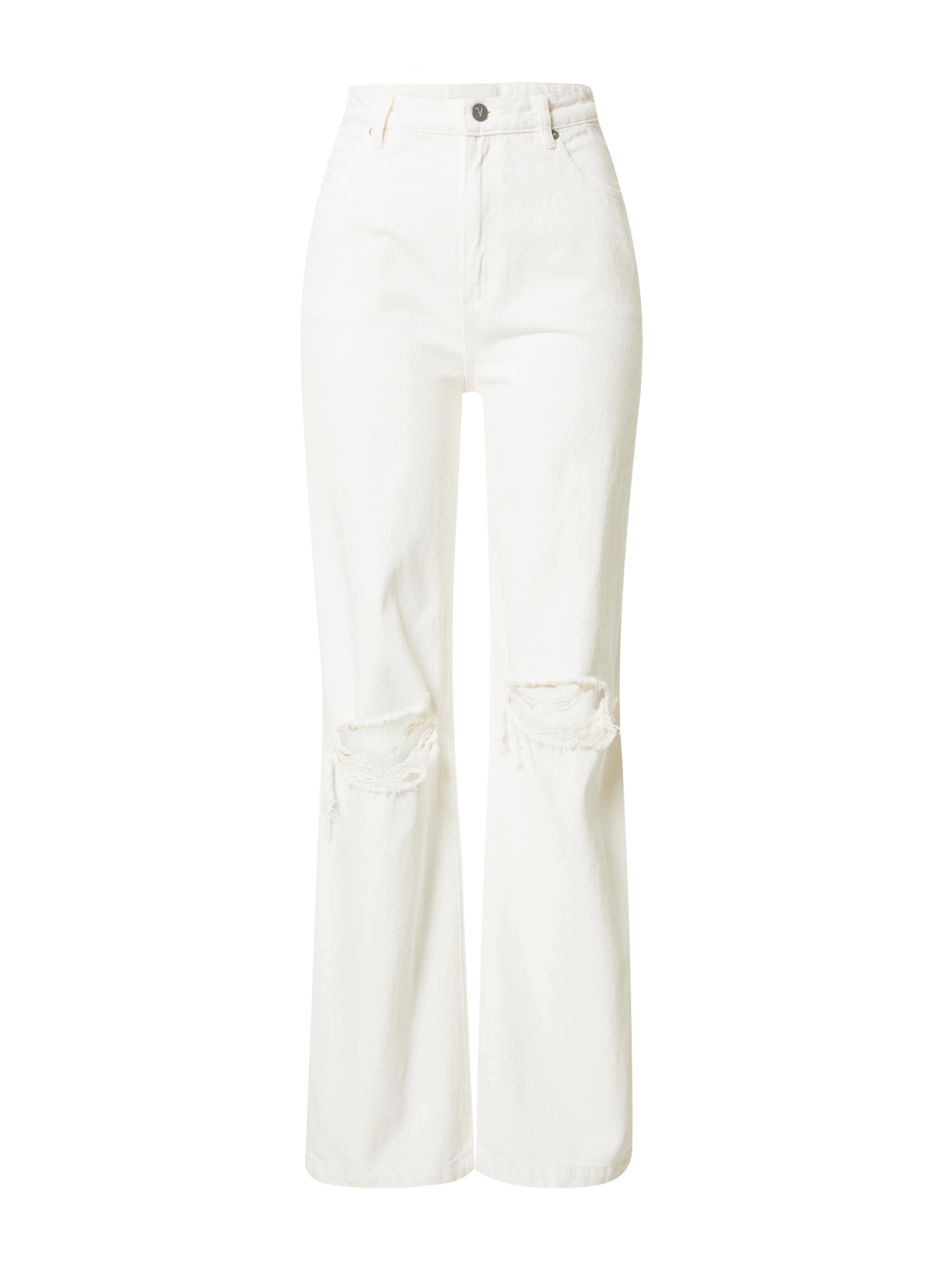 Abrand Regular Дънки в бяло: отпред