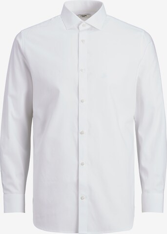 JACK & JONES Slim fit Button Up Shirt 'Royal' in White: front