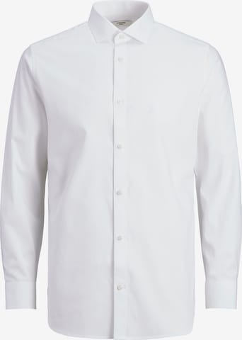 JACK & JONES Риза 'Royal' в бяло: отпред