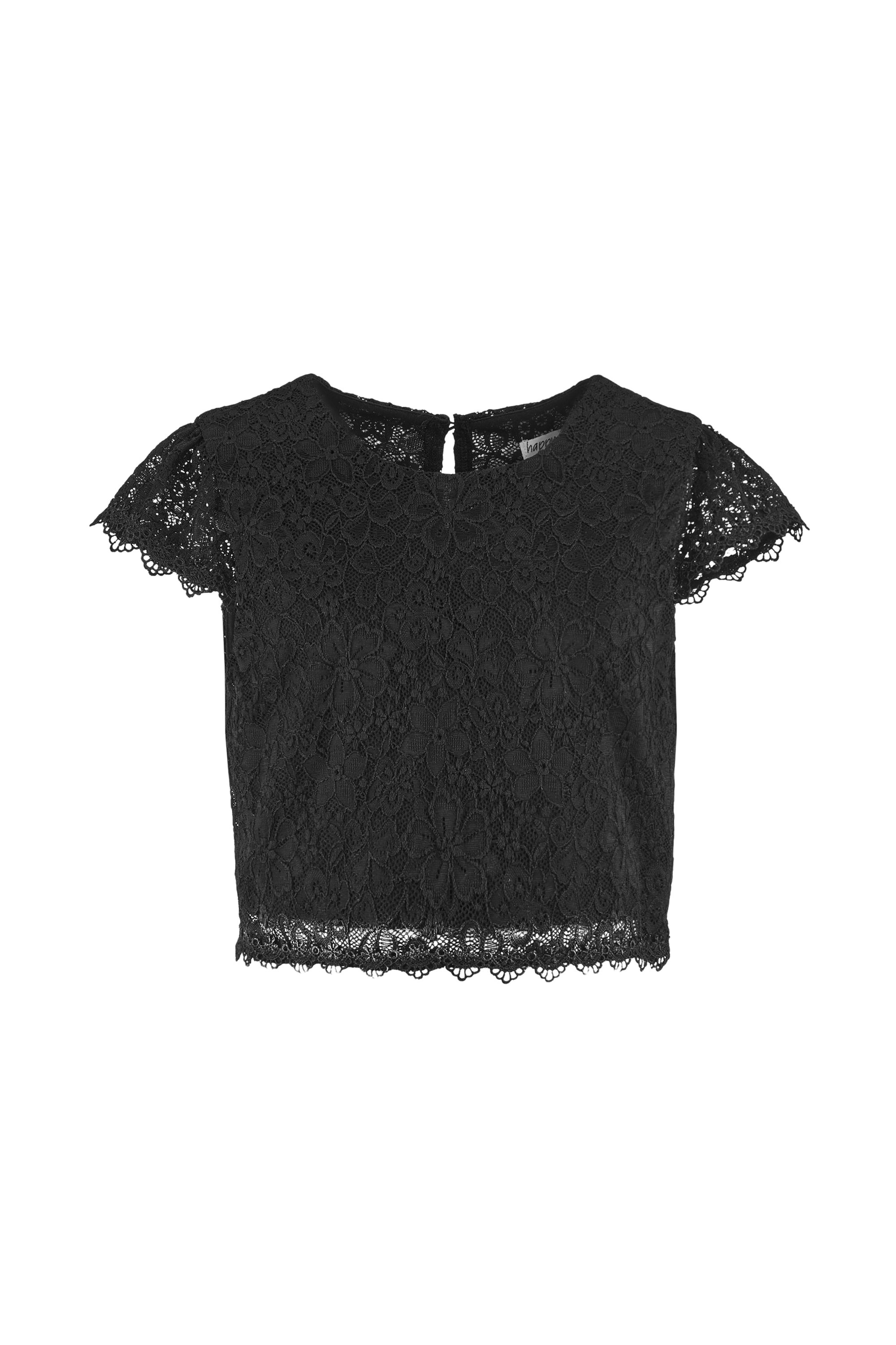 happy girls Top | črna barva: sprednja stran
