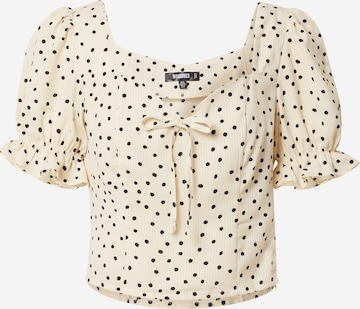 Missguided Shirt in Beige: front
