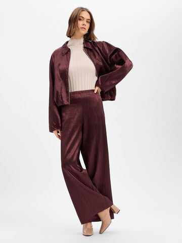 Wide Leg Pantalon 'Tira' YAS en marron