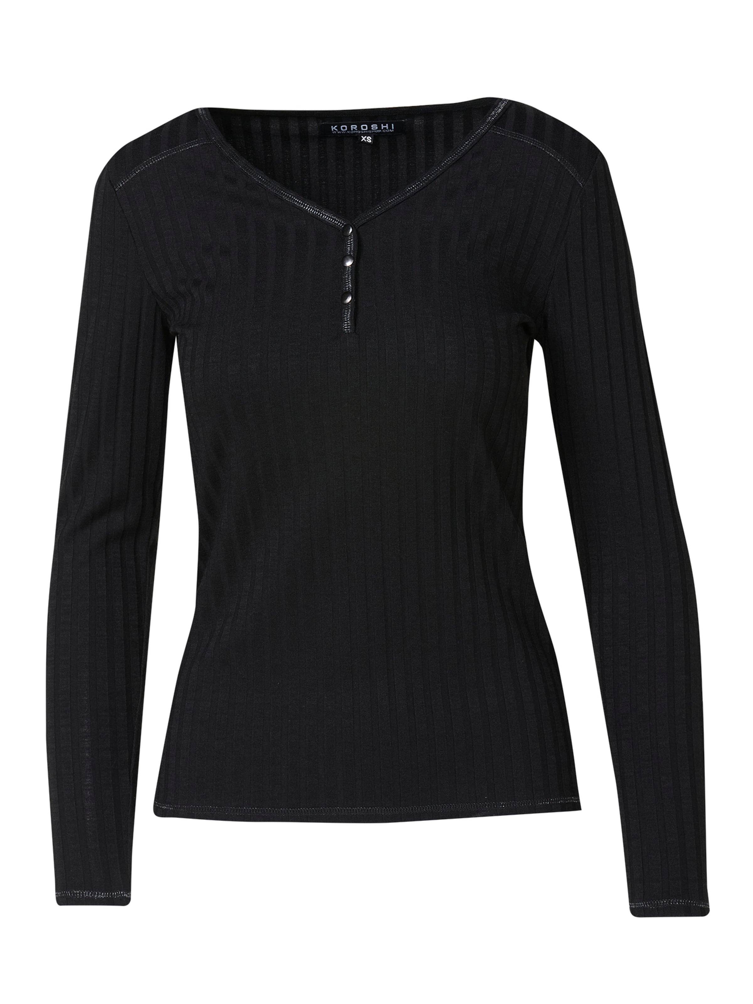 KOROSHI Тениска в черно: отпред