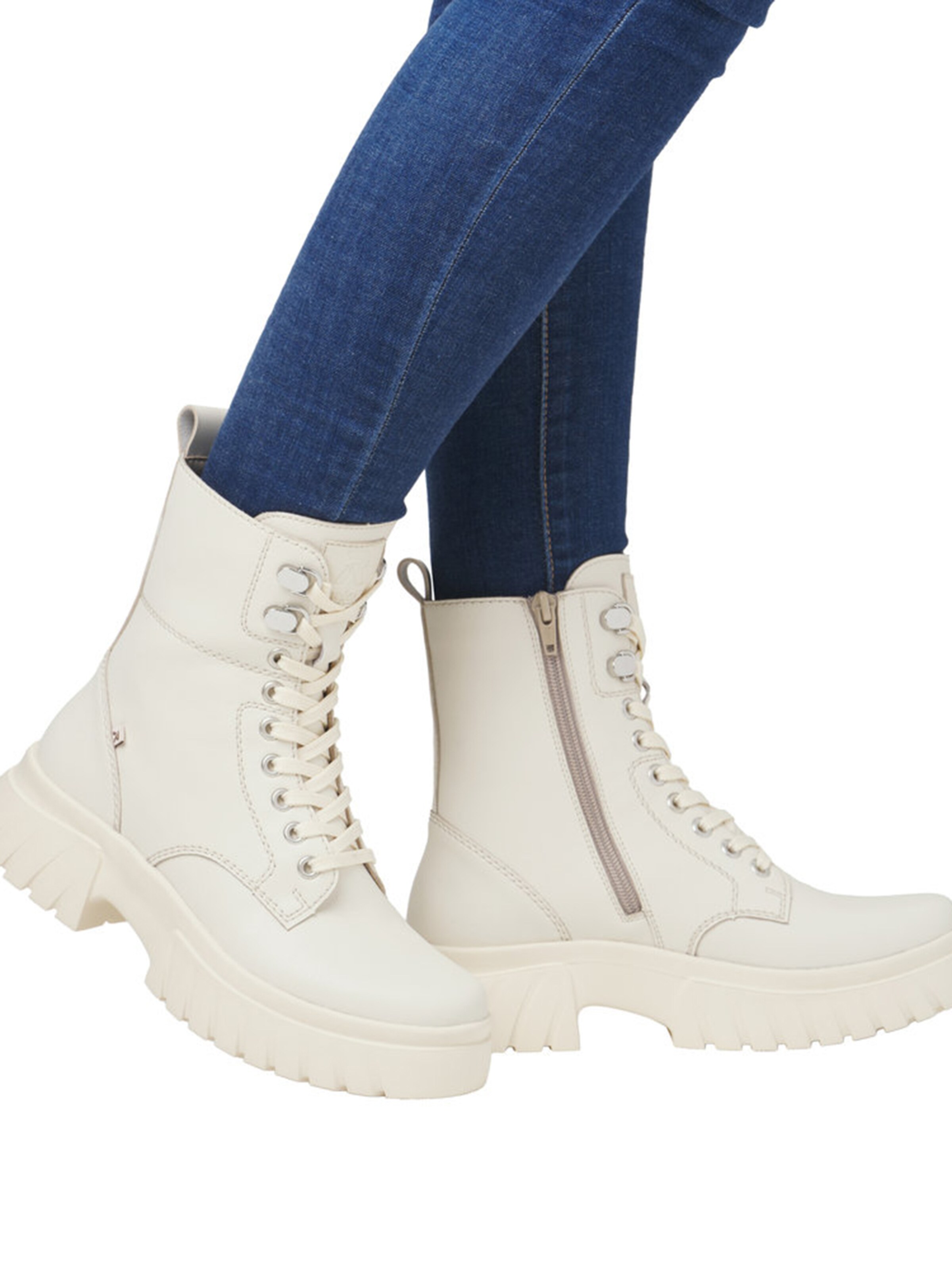 Rieker Sport Schnürstiefelette in Weiß