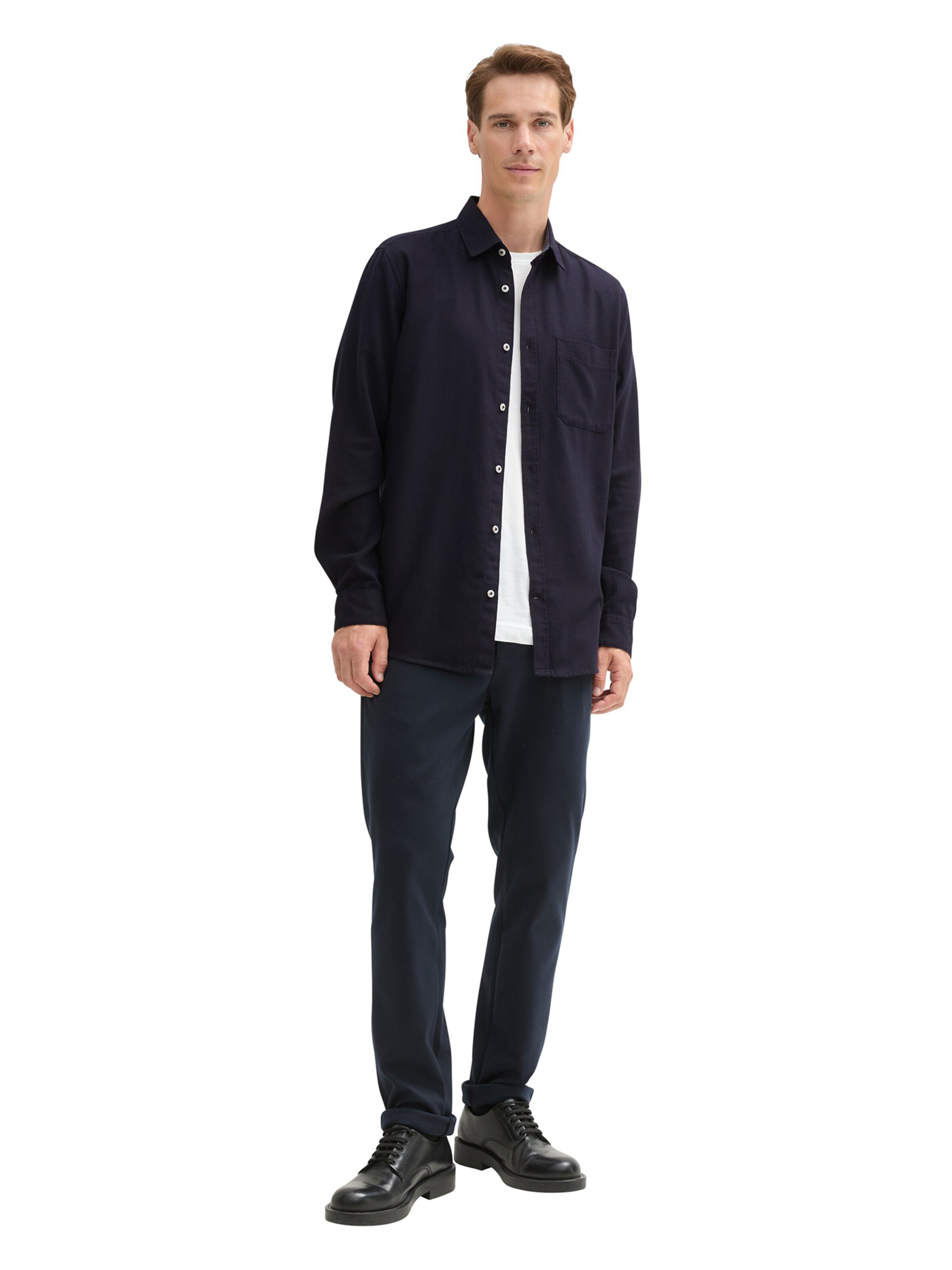 TOM TAILOR Regular fit Button Up Shirt in Blue