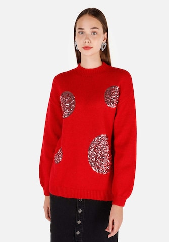 Colin's Pullover in Rot: Vorderseite