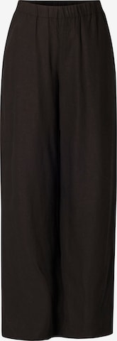 BASE LEVEL CURVY Pajama Pants in Black: front