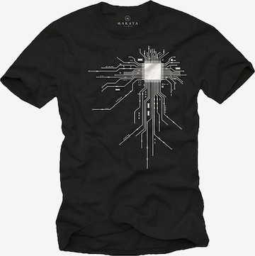 MAKAYA Shirt 'CPU' in Black: front