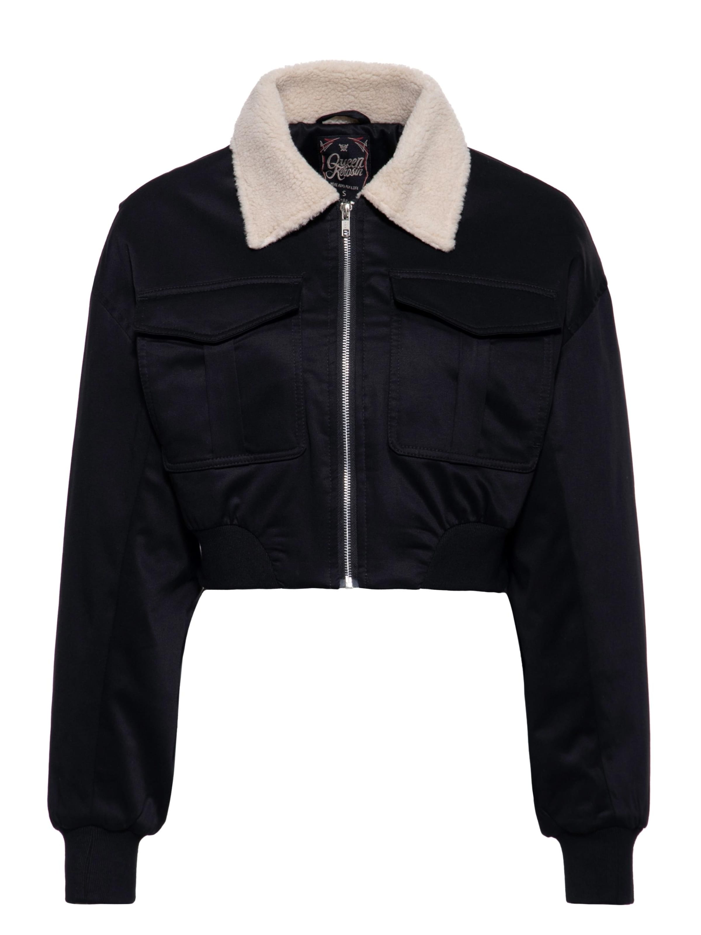 Queen Kerosin Übergangsjacke‌‌‌‌‌‌‌ in schwarz, Produktansicht