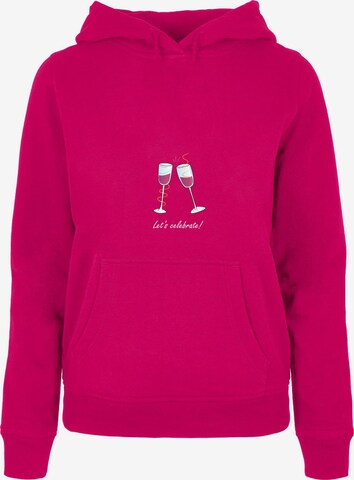 Merchcode Sweatshirt 'Lets celebrate' in Pink: front