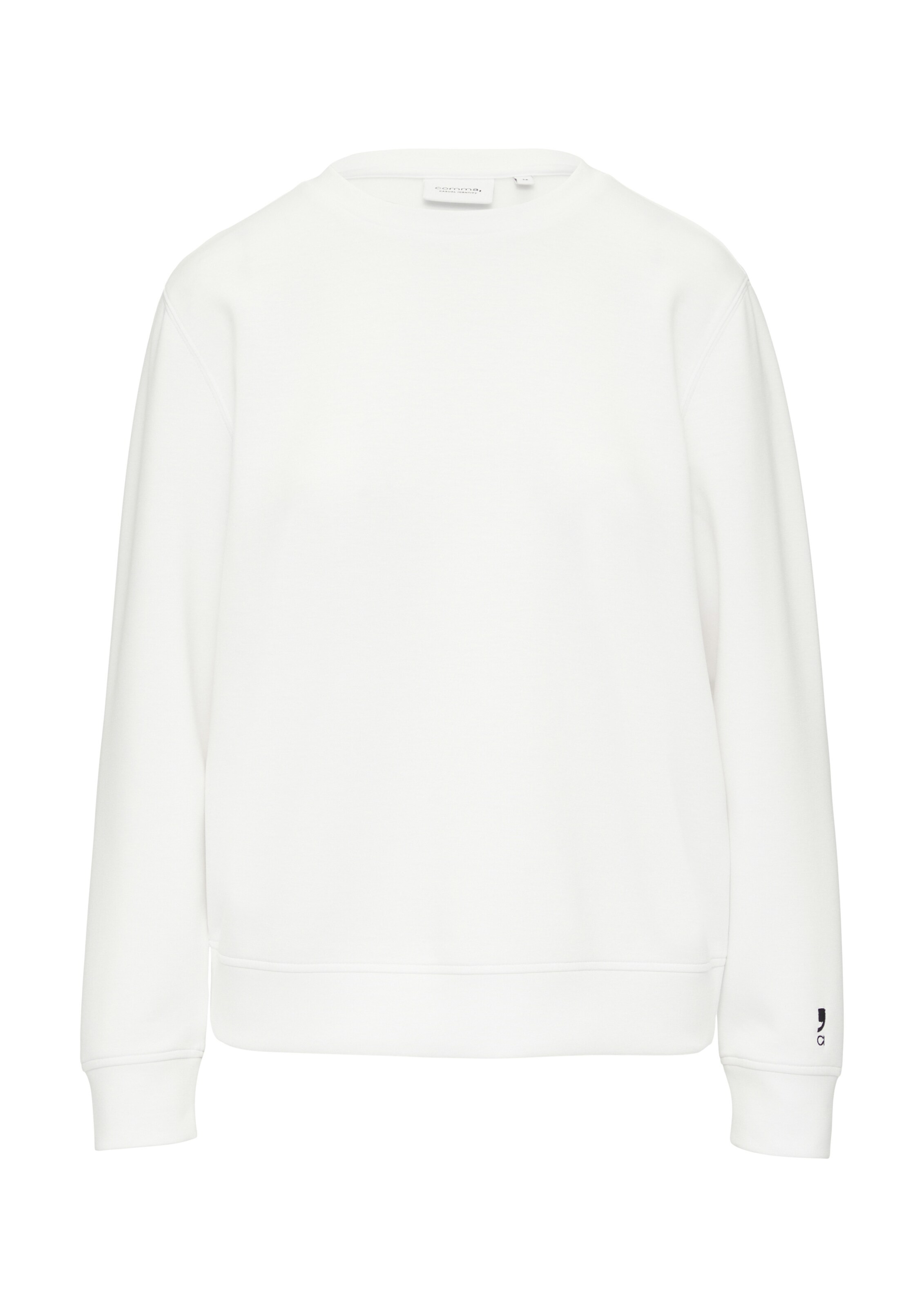 comma casual identity Sweatshirt in Wit: voorkant